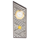 Часы подарочные настольные в виде погона Генерала из натурального камня Змеевик Silver Military Clock варинант исполнения - 7 | Loft Concept в Орле