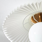 Потолочный светильник с белым плиссированным абажуром Headquarters варинант исполнения - 4 | Loft Concept в Орле