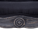 Кресло низкое в стиле прованс Черный Лен Louis French Armchair  варинант исполнения - 5 | Loft Concept в Орле