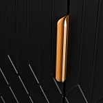 Комод черный округлой формы с рельефным фасадом Black Cut варинант исполнения - 3 | Loft Concept в Орле