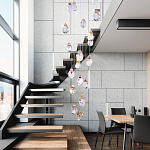 Большая каскадная люстра с хрустальными плафонами Esme Crystal Brass Cascade Chandelier 25 варинант исполнения - 2 | Loft Concept в Орле