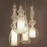 Подвесной светильник Wire Dream Pendant 1 Белый варинант исполнения - 2 | Loft Concept в Орле