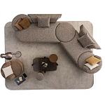 Угловой диван Calypso с поворотным механизмом и пуфом   варинант исполнения - 6 | Loft Concept в Орле