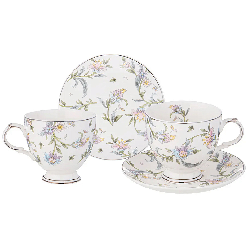 Чайный сервиз из фарфора на 2 персоны 4 предмета Tea Flower Set Мульти Чайный сервиз из фарфора на 2 персоны 4 предмета Tea Flower Set Мульти в Орле | Loft Concept