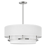 Потолочный светильник с двухслойным белым текстильным абажуром Hinkley варинант исполнения - 9 | Loft Concept в Орле