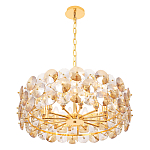 Люстра круглая золотого цвета с круглыми хрустальным элементами Solyria варинант исполнения - 5 | Loft Concept в Орле