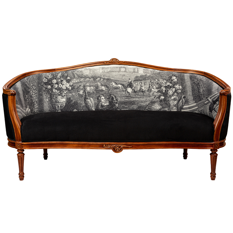 Диван Black and White Versailles Sofa Черно-белый Коричневый Диван Black and White Versailles Sofa Черно-белый Коричневый в Орле | Loft Concept
