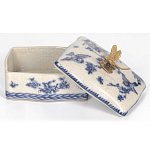 Фарфоровая шкатулка с бронзовой стрекозой Blue and White варинант исполнения - 6 | Loft Concept в Орле