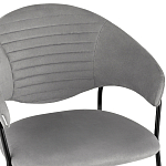 Серый стул с обивкой из искусственной замши Alexis варинант исполнения - 6 | Loft Concept в Орле