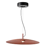 Подвесной светильник круглой формы с коричневым металлическим абажуром Halo Drift варинант исполнения - 1 | Loft Concept в Орле