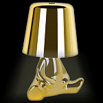 Настольная лампа фигурная золотого цвета с гладким абажуром Высота 16 см Sophia варинант исполнения - 3 | Loft Concept в Орле