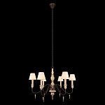 Люстра на металлическом основании с 6-ю белыми тканевыми абажурами Terrain варинант исполнения - 3 | Loft Concept в Орле