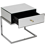 Тумбочка зеркальная с ящиком Mirror Chrome Cabinet варинант исполнения - 2 | Loft Concept в Орле