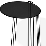 Стол журнальный круглый со столешницей из стекла Gold and Black Marble варинант исполнения - 3 | Loft Concept в Орле