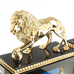 Настольный письменный набор из лазурита с декором в виде льва Golden Lion варинант исполнения - 4 | Loft Concept в Орле