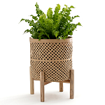 Кашпо на ножках из бамбука Bamboo Decor варинант исполнения - 8 | Loft Concept в Орле