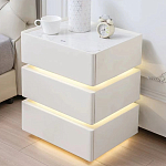Умная прикроватная тумба с беспроводной зарядкой и подсветкой Smart Bedside Table варинант исполнения - 4 | Loft Concept в Орле