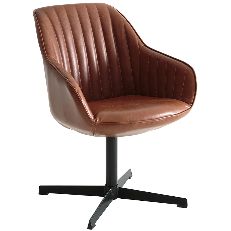 Вращающееся кресло Aled Chair Коричневый Черный в Орле | Loft Concept 