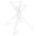 Стол обеденный с круглой столешницей из керамики на четырех белых ножках Sand Ceramics варинант исполнения - 5 | Loft Concept в Орле