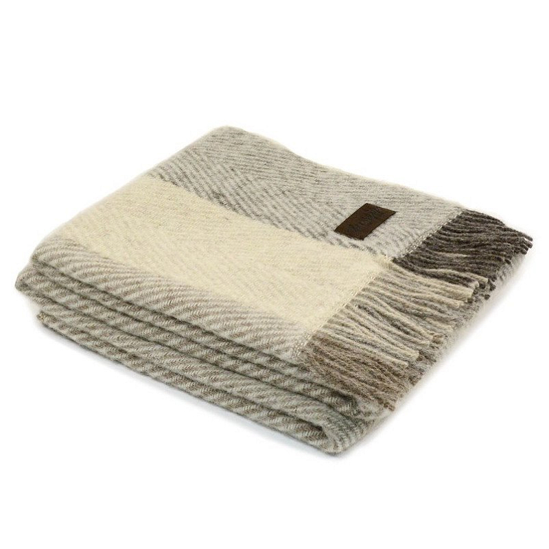 Плед VADSO SPINA 1001 Marzotto Бежево-серый в Орле | Loft Concept 