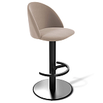 Барный стул вращающийся со спинкой Бежевый Велюр Vendramin Chair варинант исполнения - 1 | Loft Concept в Орле