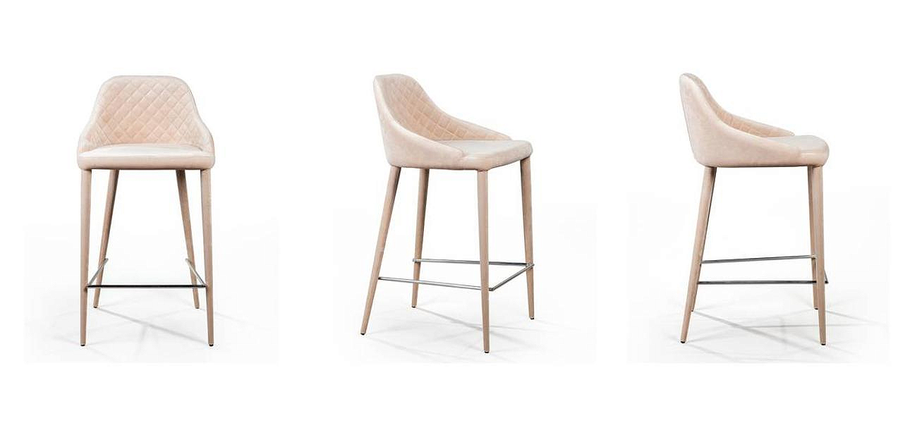 Стул Douglas Rhombus Bar stool Бежевый Велюр Стул Douglas Rhombus Bar stool Бежевый Велюр - Loft-Concept в Орле