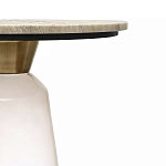 Кофейный столик с прозрачным основанием и столешницей с мраморным узором Transparent Base варинант исполнения - 2 | Loft Concept в Орле