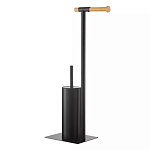 Держатель для туалетной бумаги с ершиком Black Bathroom Accessory варинант исполнения - 3 | Loft Concept в Орле