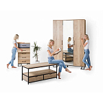 Комод с 3-мя ящиками в стиле лофт Urban Style Space варинант исполнения - 6 | Loft Concept в Орле