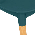 Пластиковый стул на ножках из массива бука Ferret Spiral Green варинант исполнения - 5 | Loft Concept в Орле