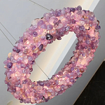 Люстра кргулая из фиолетового хрустального камня Purple Diamond варинант исполнения - 2 | Loft Concept в Орле