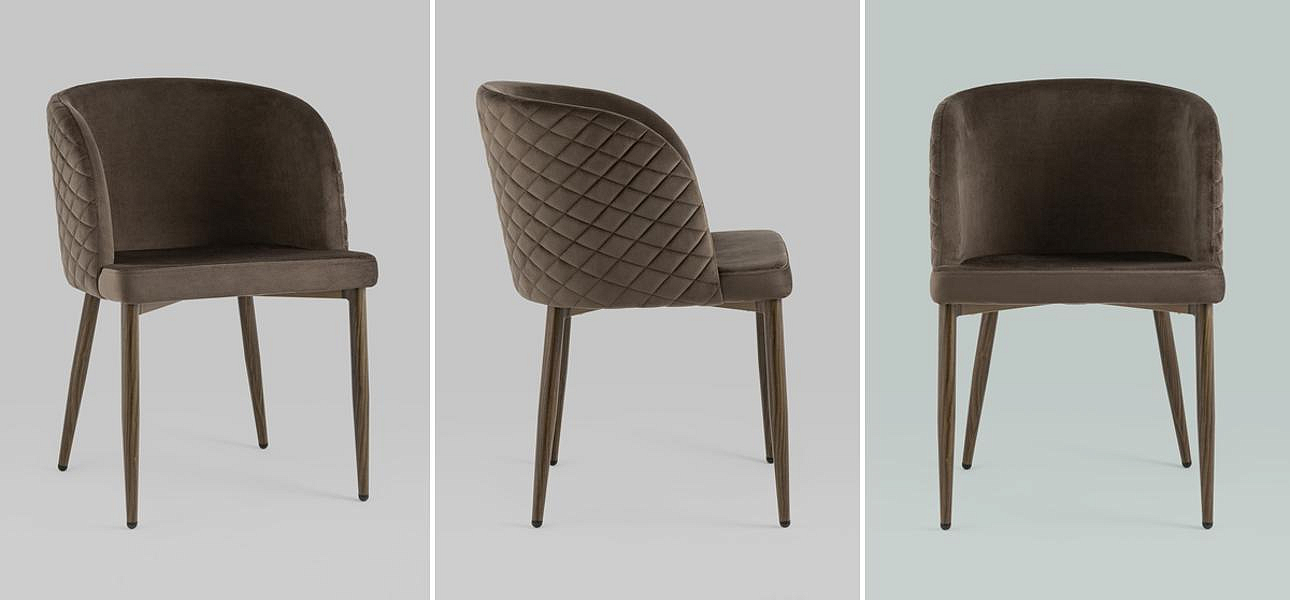Стул Oscar Chair Коричневый Велюр Стул Oscar Chair Коричневый Велюр - Loft-Concept в Орле