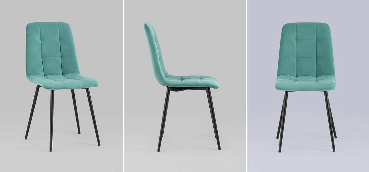 Стул NANCY S-2 Chair Бирюзовый Велюр Стул NANCY S-2 Chair Бирюзовый Велюр - Loft-Concept в Орле