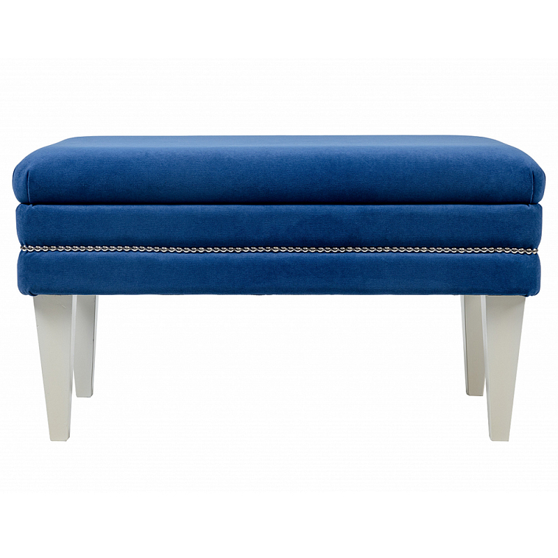 Мягкая банкетка с зоной для хранения Casket Blue Белый Синий в Орле | Loft Concept 