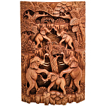 Панно из дерева пирамида из слонов Panel With Animals варинант исполнения - 1 | Loft Concept в Орле