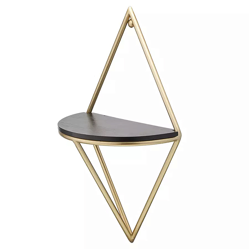 Полка фигурная Geometric Shapes Черный Латунь Полка фигурная Geometric Shapes Черный Латунь в Орле | Loft Concept