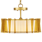 Потолочный светильник круглый с каркасом в форме треугольников и тканевым абажуром Brutal Light варинант исполнения - 1 | Loft Concept в Орле