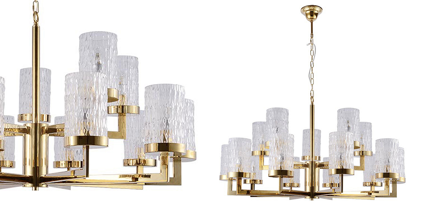Люстра Estebe Glass Gold Chandelier 14 Люстра Estebe Glass Gold Chandelier 14 - Loft-Concept в Орле