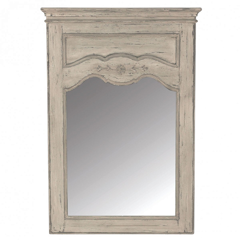 Зеркало MIROIR TRUMEAU RECTANGULAIRE EN PIN GRIS CHATEAU DQX0HH Бежево-серый в Орле | Loft Concept 