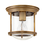 Потолочный светильник для ванных комнат с цилиндрическим стеклянным плафоном и одной лампой Hinkley варинант исполнения - 5 | Loft Concept в Орле