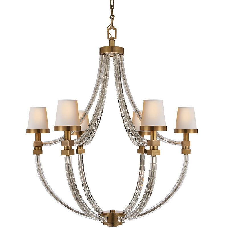 Люстра Crystal Cube Basket Chandelier Латунь Прозрачный Люстра Crystal Cube Basket Chandelier Латунь Прозрачный в Орле | Loft Concept
