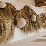 Большая дизайнерская Инсталляция из соломы RAFFIA Installation  варинант исполнения - 4 | Loft Concept в Орле