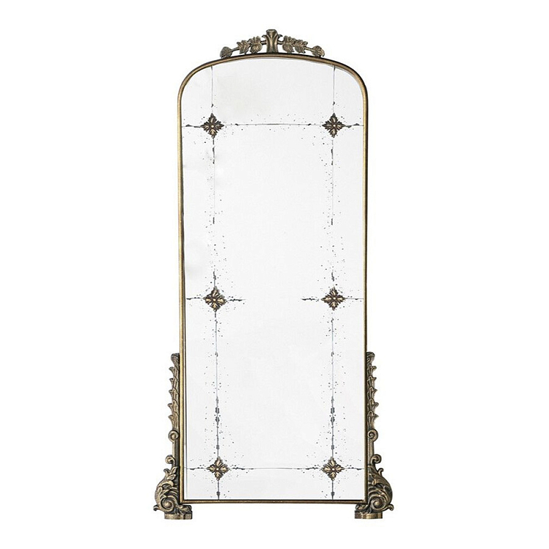 Зеркало в раме с античными позолоченными фрагментами Palace Antique Mirror Винтажное Темное Золото  в Орле | Loft Concept 