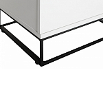 Шкаф-витрина белая с полками и стеклянной дверью Strict Lines варинант исполнения - 5 | Loft Concept в Орле