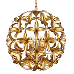 Люстра в форме шара из золотых лепестков Hanging Flowers варинант исполнения - 1 | Loft Concept в Орле