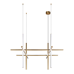 Люстра с 6-ю цилиндрическими плафонами на тонких тросах Trumpet tube варинант исполнения - 6 | Loft Concept в Орле