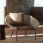 Дизайнерское уличное кресло с веревочной спинкой PETALO Armchair варинант исполнения - 8 | Loft Concept в Орле