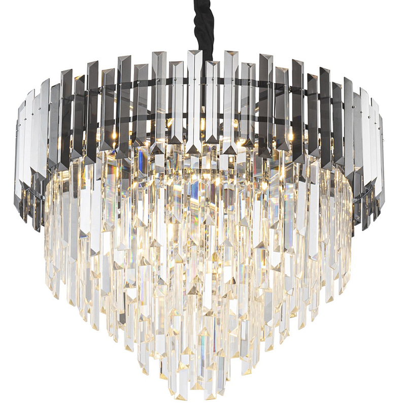 Люстра с хрустальным декором Luxxu Crystal Chrome Chandelier Хром Прозрачное Стекло Люстра с хрустальным декором Luxxu Crystal Chrome Chandelier Хром Прозрачное Стекло в Орле | Loft Concept