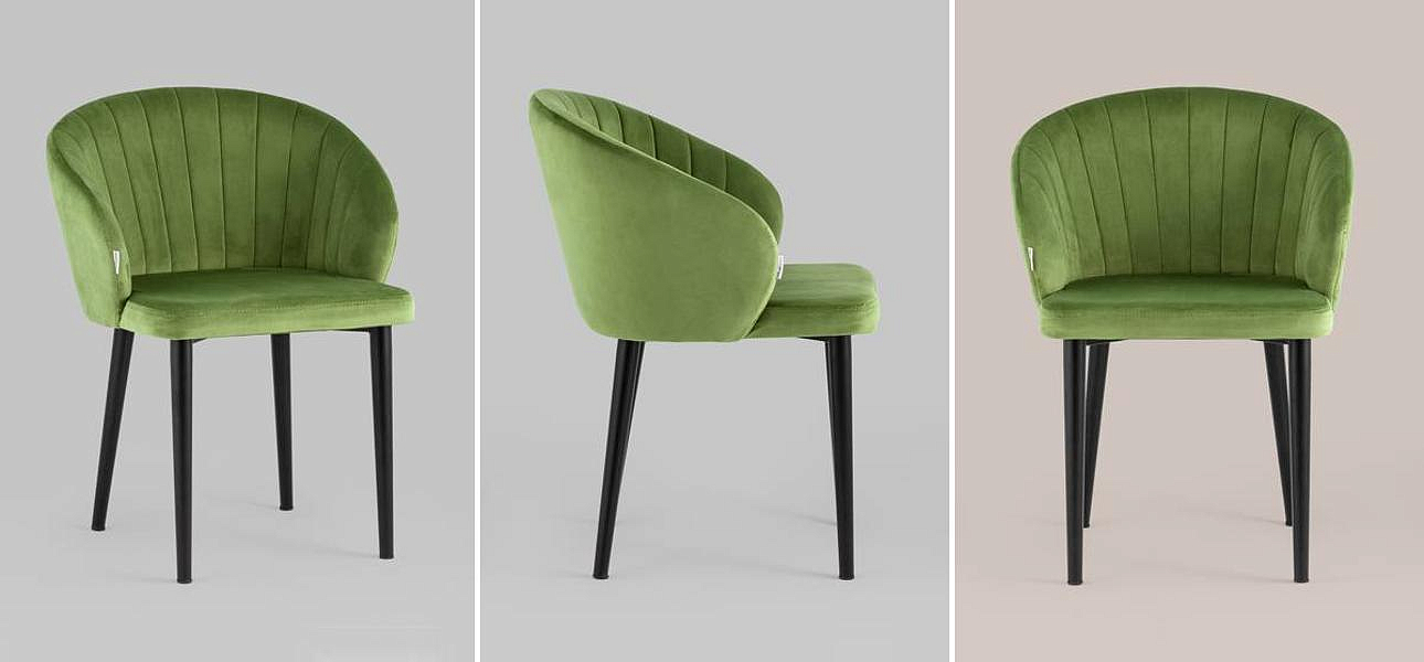 Стул Balsari Chair Велюр Зеленый Лайм Стул Balsari Chair Велюр Зеленый Лайм - Loft-Concept в Орле