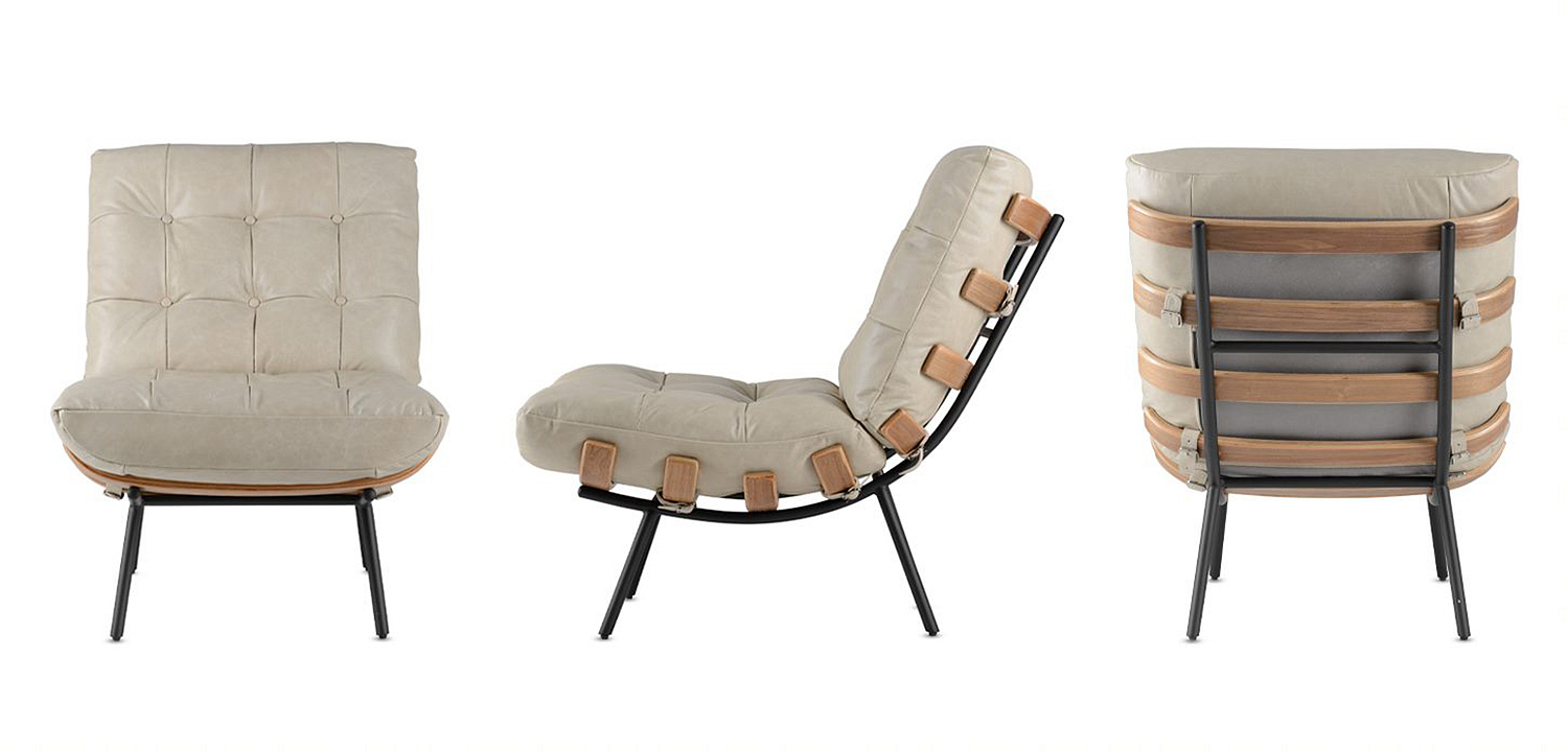 Кресло Philbert Chair beige leather Кресло Philbert Chair beige leather - Loft-Concept в Орле